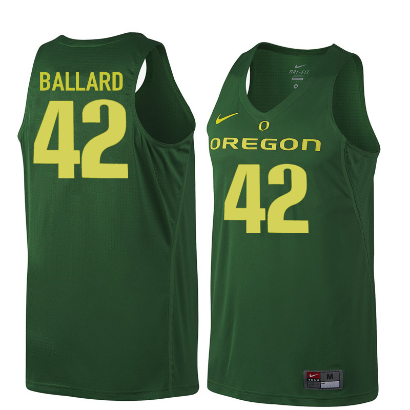 Men Oregon Ducks #42 Greg Ballard College Basketball Jerseys Sale-Dark Green